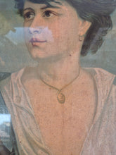 Load image into Gallery viewer, Delightful small oval oleograph portrait late 19th century