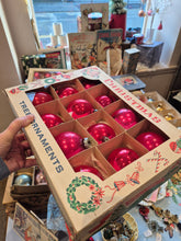 Load image into Gallery viewer, Large boxed vintage glass baubles