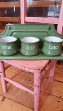 Load image into Gallery viewer, Vintage Dutch green enamel laundry set