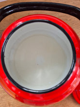 Load image into Gallery viewer, Large vintage red enamel kettle

