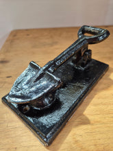 Load image into Gallery viewer, Vintage cast iron door knocker with garden spade knocker
