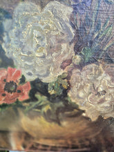 Load image into Gallery viewer, Double sided oil paintings on board mid century - floral and art school study
