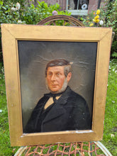 Load image into Gallery viewer, Antique framed oil painting of distinguished Victorian gentleman
