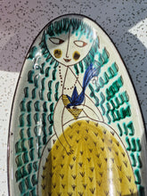 Load image into Gallery viewer, Mid century Swiss handpainted  oval dish
