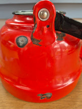 Load image into Gallery viewer, Large vintage red enamel kettle

