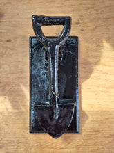 Load image into Gallery viewer, Vintage cast iron door knocker with garden spade knocker
