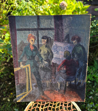 Load image into Gallery viewer, Double sided oil paintings on board mid century - floral and art school study
