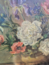 Load image into Gallery viewer, Double sided oil paintings on board mid century - floral and art school study
