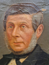 Load image into Gallery viewer, Antique framed oil painting of distinguished Victorian gentleman
