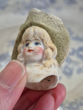 Load image into Gallery viewer, Antique bisque china bonnet doll
