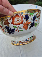 Load image into Gallery viewer, Antique Amherst Ironstone floral heavy footed bowl
