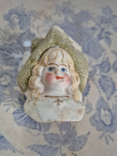 Load image into Gallery viewer, Antique bisque china bonnet doll

