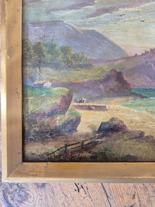 Antique framed oil painting, signed landscape