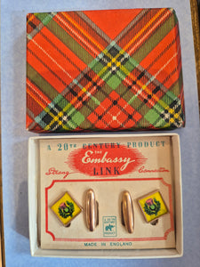 A pair of  vintage Embassy Scotland themed cufflinks