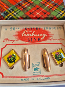 A pair of  vintage Embassy Scotland themed cufflinks