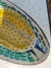 Load image into Gallery viewer, Mid century Swiss handpainted  oval dish

