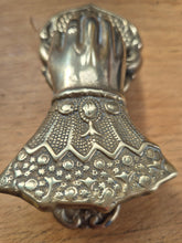 Load image into Gallery viewer, Victorian brass lady's hand clip. Gorgeous decorative item.
