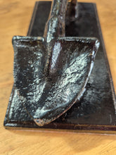 Load image into Gallery viewer, Vintage cast iron door knocker with garden spade knocker
