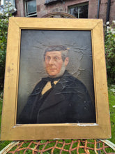 Load image into Gallery viewer, Antique framed oil painting of distinguished Victorian gentleman
