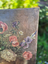 Load image into Gallery viewer, Double sided oil paintings on board mid century - floral and art school study
