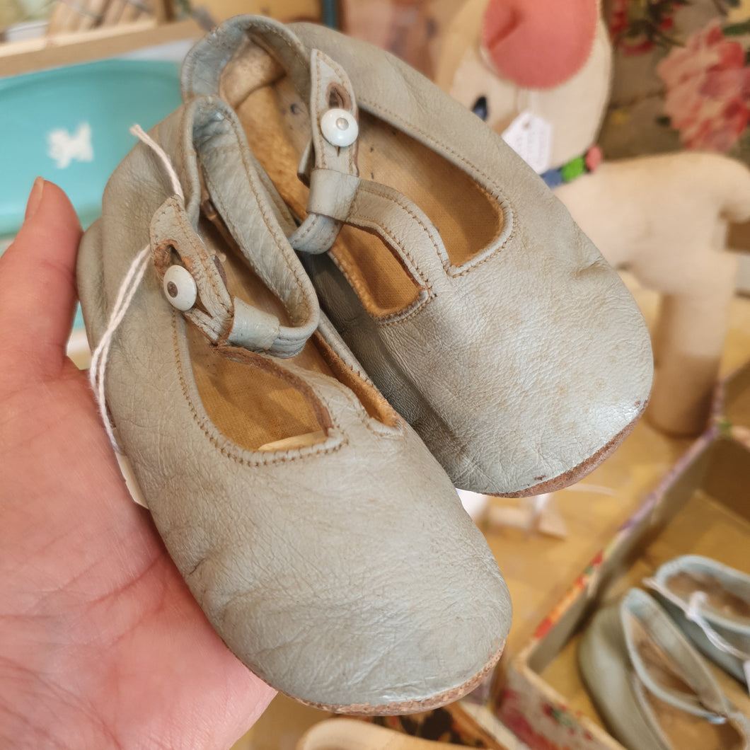 Sweet pale blue baby shoes
