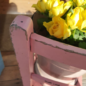 Wonderfully sweet childs pink chippy wooden chair