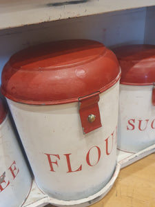 Extremely rare complete set Worcester Ware canisters