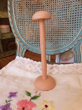 Load image into Gallery viewer, French hat stand with original timeworn chippy pink paint
