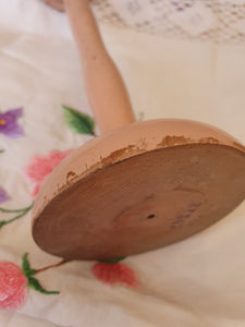 French hat stand with original timeworn chippy pink paint