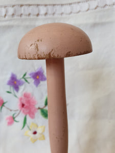 French hat stand with original timeworn chippy pink paint