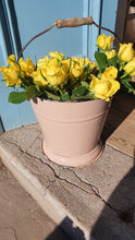Load image into Gallery viewer, Extremely rare French vintage blush pink enamel pail/bucket
