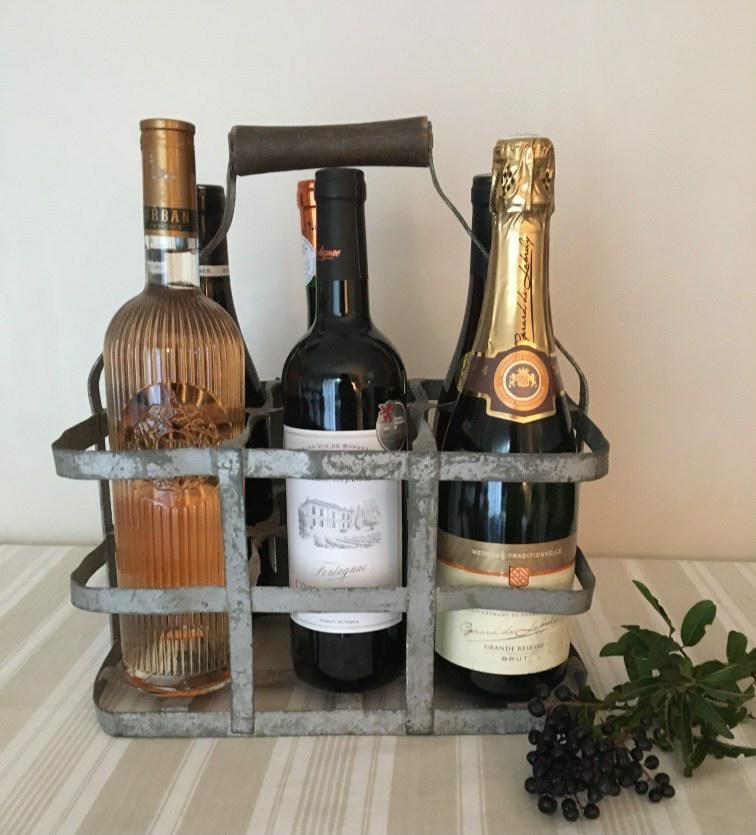 French zinc wine carrier