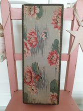 Load image into Gallery viewer, Vintage French waterlily box. Extremely pretty fabric covering.
